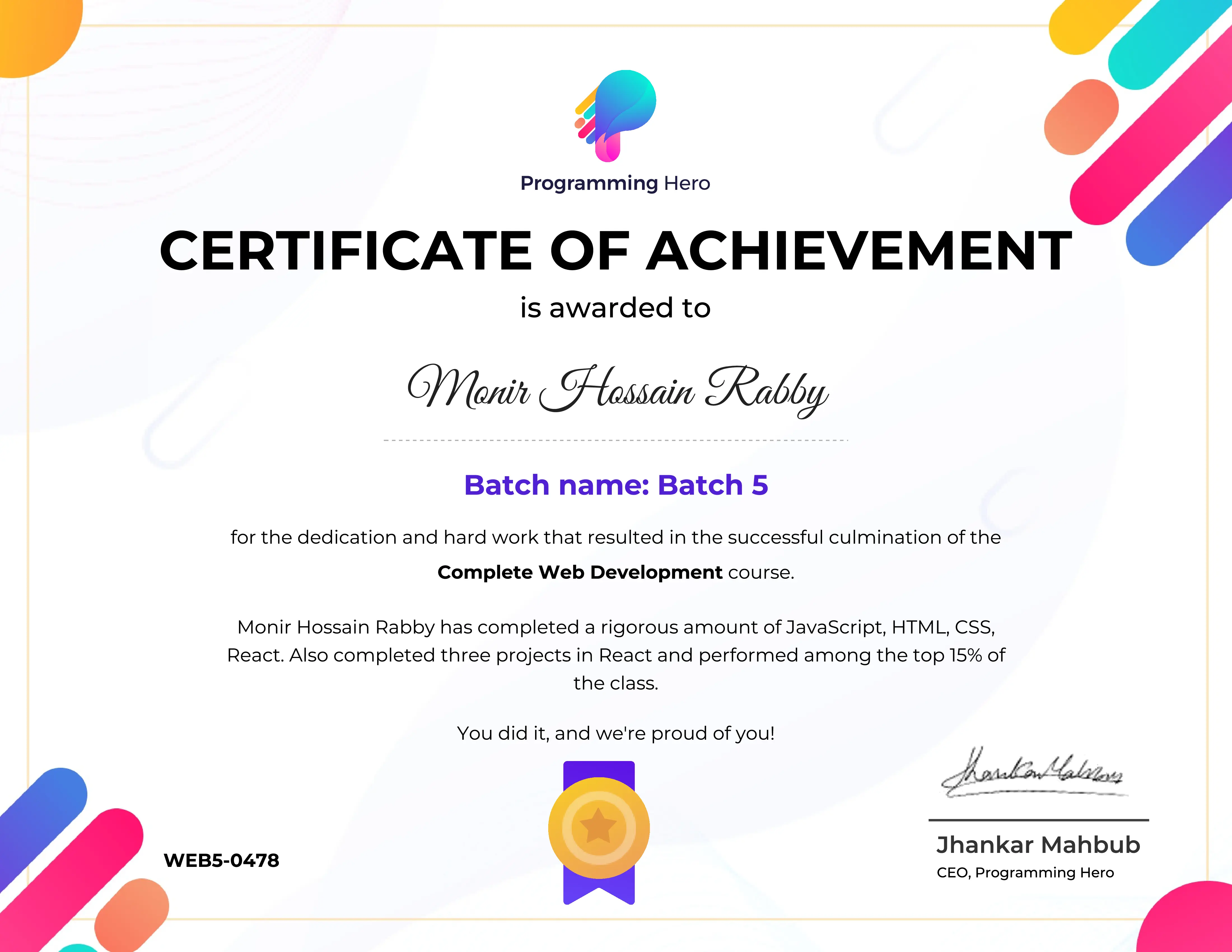 Programming Student Programming Hero